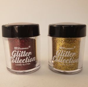 Deep Red and Gold BH Cosmetics Glitter Collection